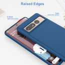 Google Pixel 7 Pro, Pixel 7 Pro Liquid Gel Rubber Bumper Case Cover Blue