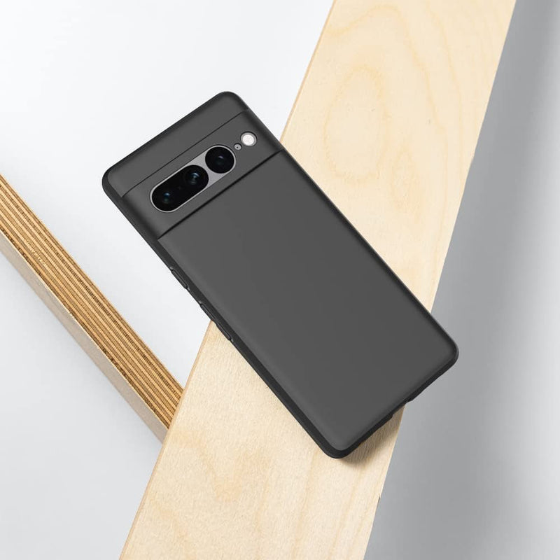 Google Pixel 7 Pro, Puxicu Slim Design Matte Soft TPU Protective Cover - Black - Gorilla Cases