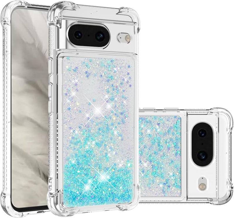 Google Pixel 8 Pro Case Glitter Liquid Cute Clear Phone Case - Gorilla Cases