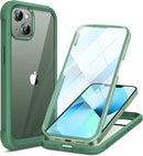 iPhone 13 Mini case 5.4 inch, Upgrade Full - Body Glass Clear Case - Black