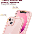 iPhone 13 Mini Case, Full Body Rugged Screen Protector Case (Crystal Pink)