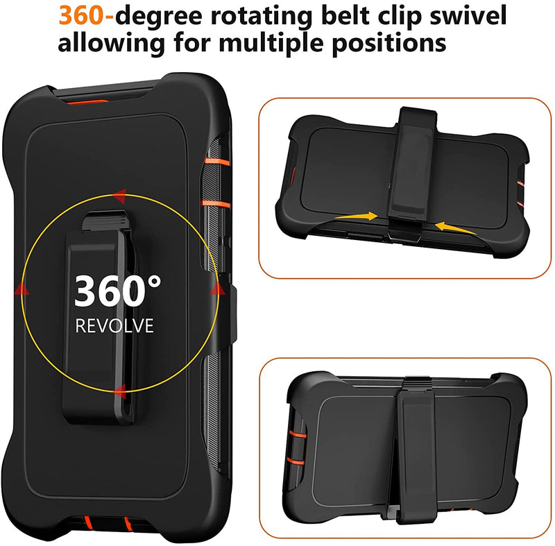iPhone 13 Pro Max Belt-Clip Kickstand Holster Full Body Rugged Case - Gorilla Cases
