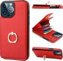iPhone 13 Pro Max Case Wallet Card Holder, 360°Rotation 6.7 Inch Brown