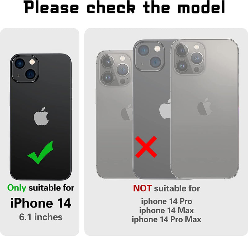 iPhone 14 Case 2pcs Screen Protector Protective Phone Case - Blue - Gorilla Cases