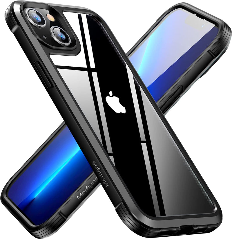 iPhone 14 Plus Case, Military Grade Protection, Changing Aluminum Frame, Shockproof Phone Case 6.7inch, Iridescent