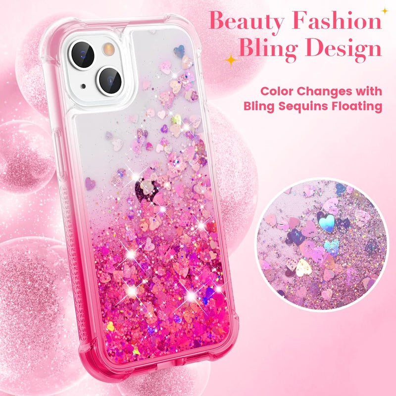 iPhone 14 Plus Glitter Case, Phone Case 6.7”, Gradient Pink - Gorilla Cases