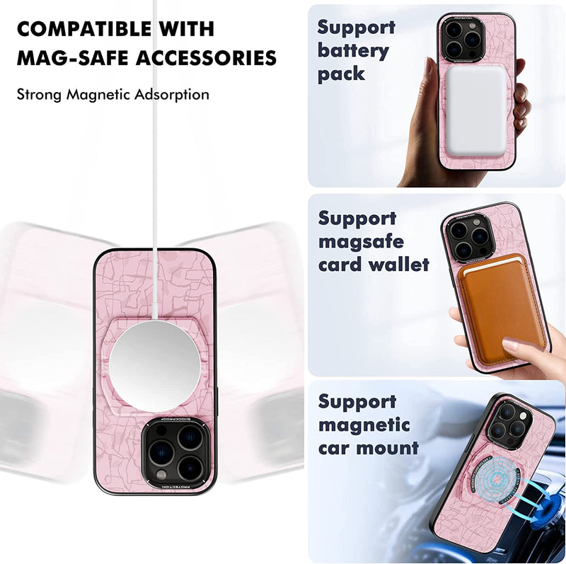 iPhone 14 Pro Case Magsafe Compatible, Magnetic Kick-Stand Pink - Gorilla Cases