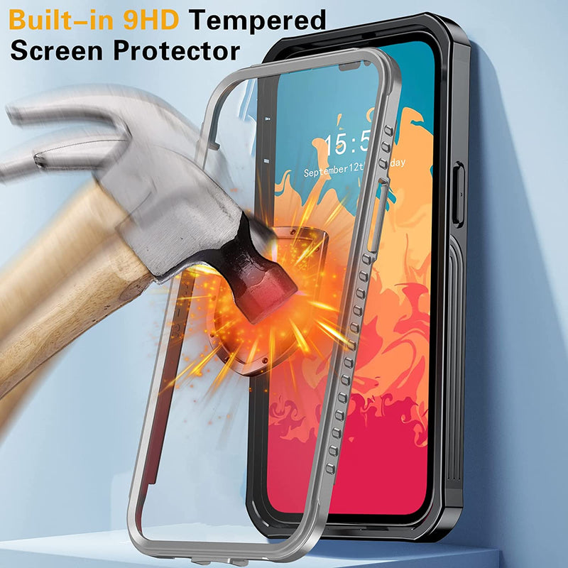 iPhone 14 Pro Max Case Tempered Bumper Case Rugged Cover Black - Gorilla Cases