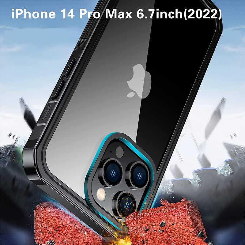 iPhone 14 Pro Max Case Tempered Bumper Case Rugged Cover Black - Gorilla Cases