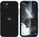 iPhone 14 Pro Silicone Soft Cases Girly Men Slim Heart Pattern Stylish Cute Cover Purple