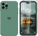 iPhone 14 Pro Silicone Soft Cases Girly Men Slim Heart Pattern Stylish Cute Cover Purple