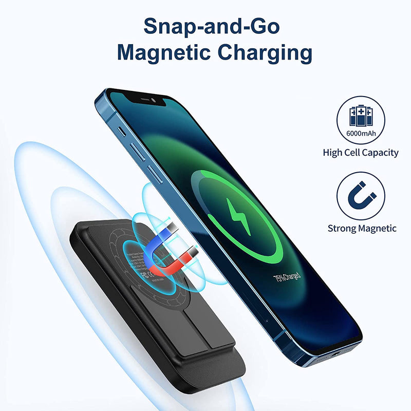 iWALK Magnetic Wireless Power Bank, 6000mAh Portable iPhone Charger - Gorilla Cases