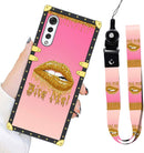 LG Velvet 5G Marble Lanyard Strap Luxury Case