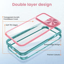 Maxdara iPhone 13 Pro Max Case Built - in Screen Protector 6.7 inch Pink Green