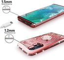 Moto Edge Plus Case Moving Liquid Holographic Kickstand Rose Gold