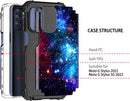 Moto G Stylus 5G/4G Case Shiny Dark Three Layer Heavy Duty Blue Sky