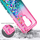 Motorola Moto G Play Tempered Glass Screen Protector Girls Cute Case (Pink/Aqua)