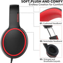 On - Ear Headphones with Microphone Lightweight Folding Stereo