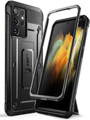 Samsung Galaxy S21 Ultra Full - Body Dual Layer Rugged Holster Kickstand Case