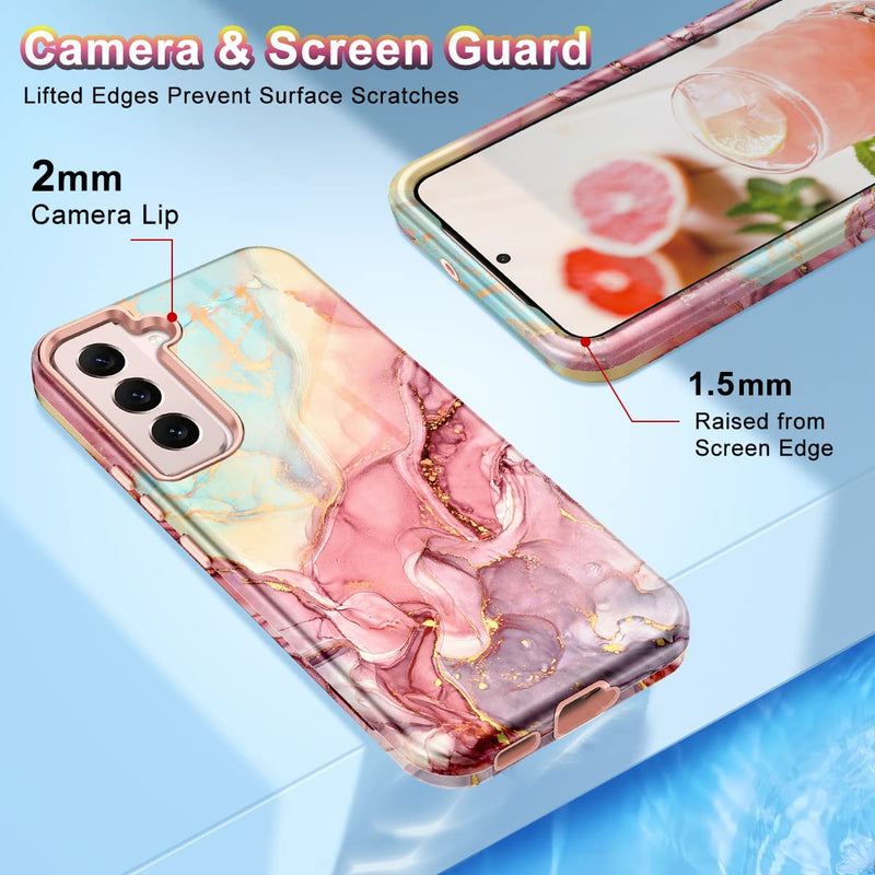 Samsung Galaxy S22 5G Case,Marble Pattern Drop Protective Cover - Gorilla Cases