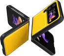 Samsung Galaxy Z Flip 4 5G Genuine Leather Back Cover - Yellow