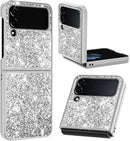 Samsung Galaxy Z Flip 4 5G,Galaxy Z Flip 4 5G Case Fold Cover Case Gold