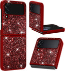 Samsung Galaxy Z Flip 4 5G,Galaxy Z Flip 4 5G Case Fold Cover Case Gold