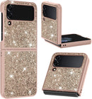 Samsung Galaxy Z Flip 4 5G,Galaxy Z Flip 4 5G Case Fold Cover Case Gold