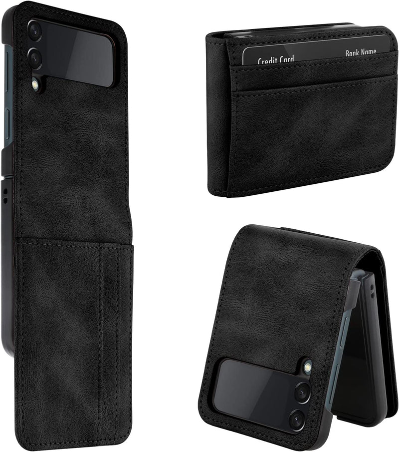 Samsung Galaxy Z Flip 4 Case 3-Card Credit Compatible Black - Gorilla Cases