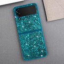 Samsung Galaxy Z Flip 4 Case Bling Glitter Cute Case Women - Blue
