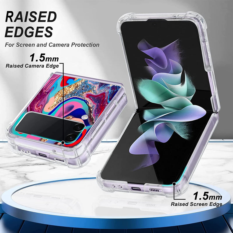 Samsung Galaxy Z Flip 4 Case Watercolor Four Corners Protective Case - Gorilla Cases
