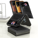 Samsung Galaxy Z Flip 4 Leather Case Phone Case (Black)