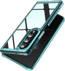 Samsung Galaxy Z Fold 4 Clear Case, Crystal Flexible Edges Hard Back (Pure Clear)