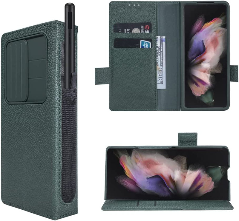 Teroxa S Pen Holder Case Compatible Galaxy Z Fold 4 5G - Black - Gorilla Cases