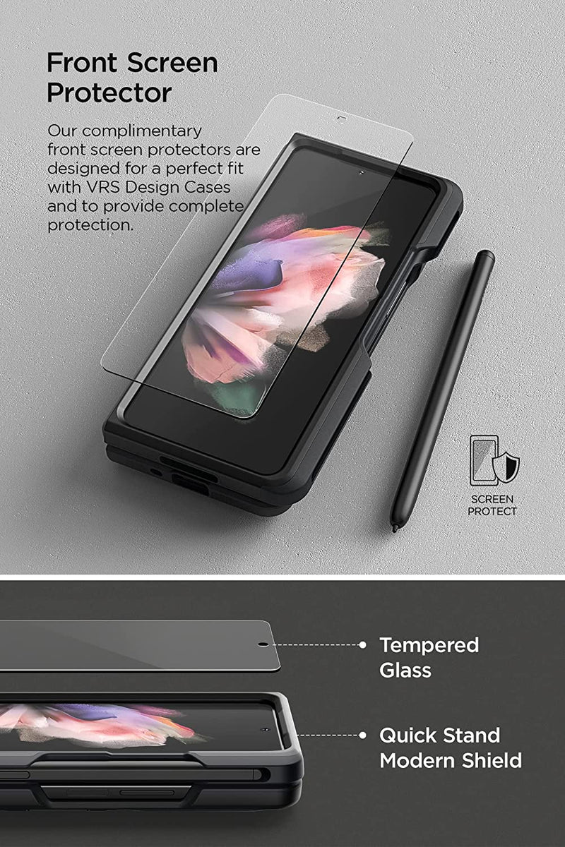 VRS Design Quick Stand Modern Pro Galaxy Z Fold 4 5G Tempered Glass Screen Protector - Gorilla Cases