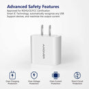 Wall Charger, Amoner Upgraded 2Pack 15W 3 - Port USB Plug Cube Portable