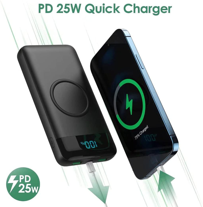 Wireless Portable Charger Fast Charging Smart LED Display USB-C Power Bank - Gorilla Cases