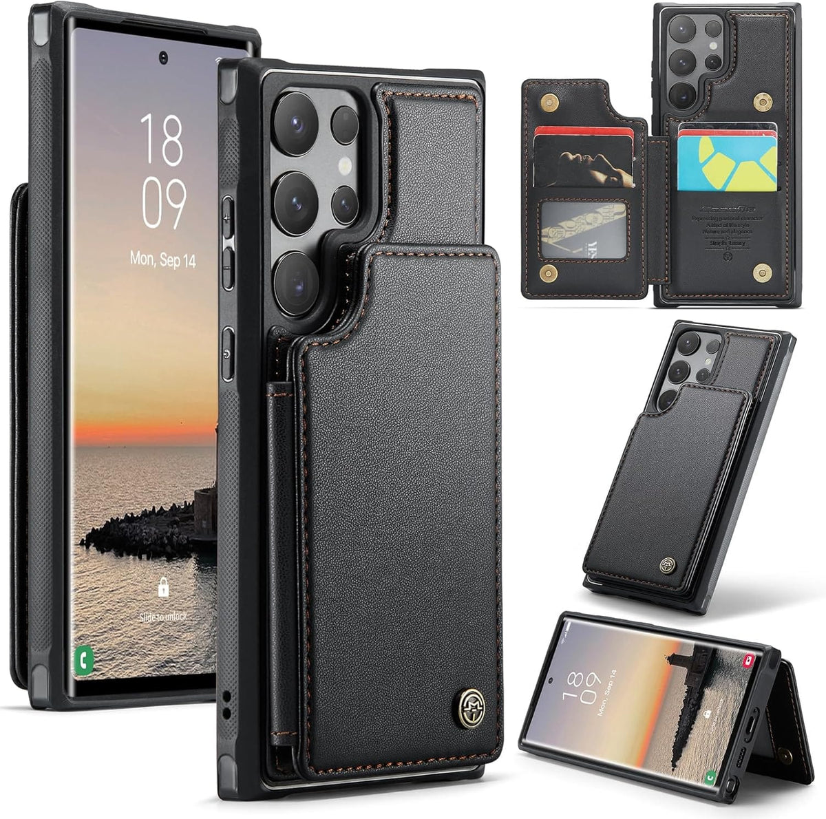 Galaxy S25 Plus wallet case with card holder