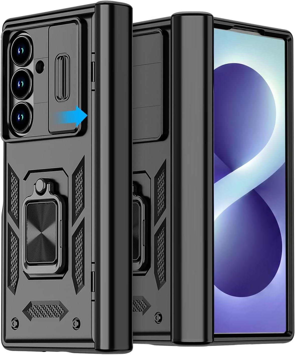 360 Magnetic Ring Holder Kickstand Case for Galaxy Z Fold 8 Ultra - Gorilla Cases
