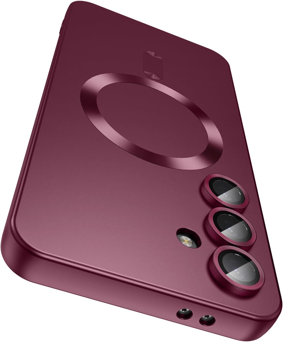 Best Galaxy S25 FE magnetic slim MagSafe case 2026 in burgundy