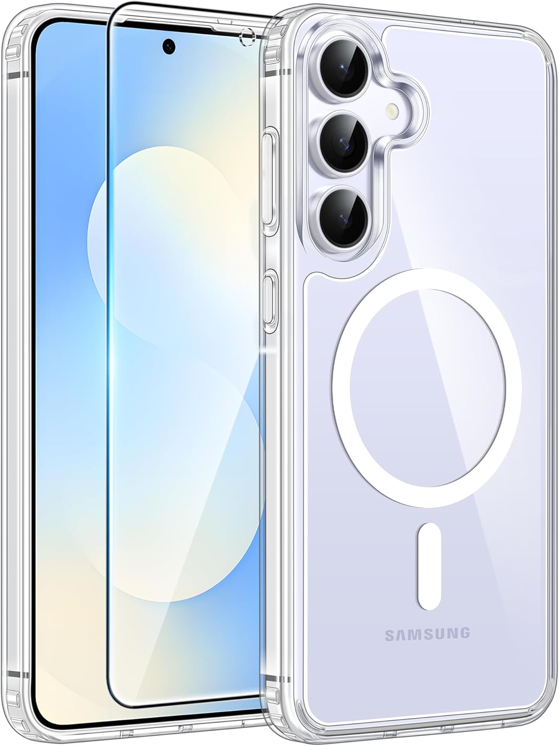 Best Galaxy S25 FE clear magnetic case 2026 with screen protector