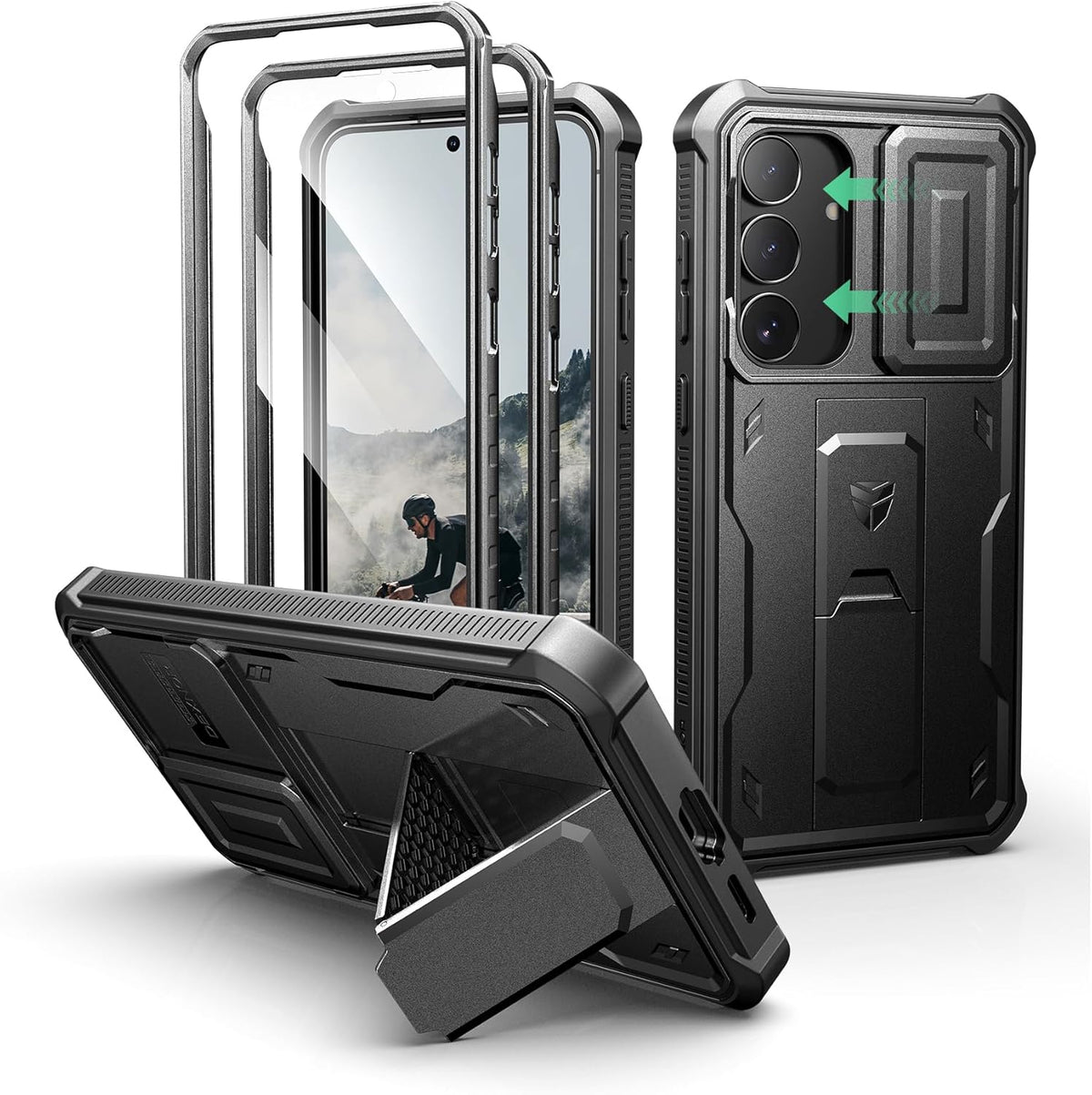 Best Galaxy S25 FE rugged case 2026 with slide camera cover and kickstand