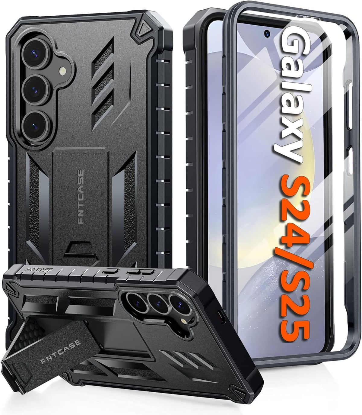 Galaxy S25 military grade drop proof kickstand case
