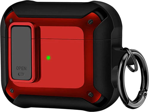 AirPods 3rd Generation rugged protective case with secure lock clip