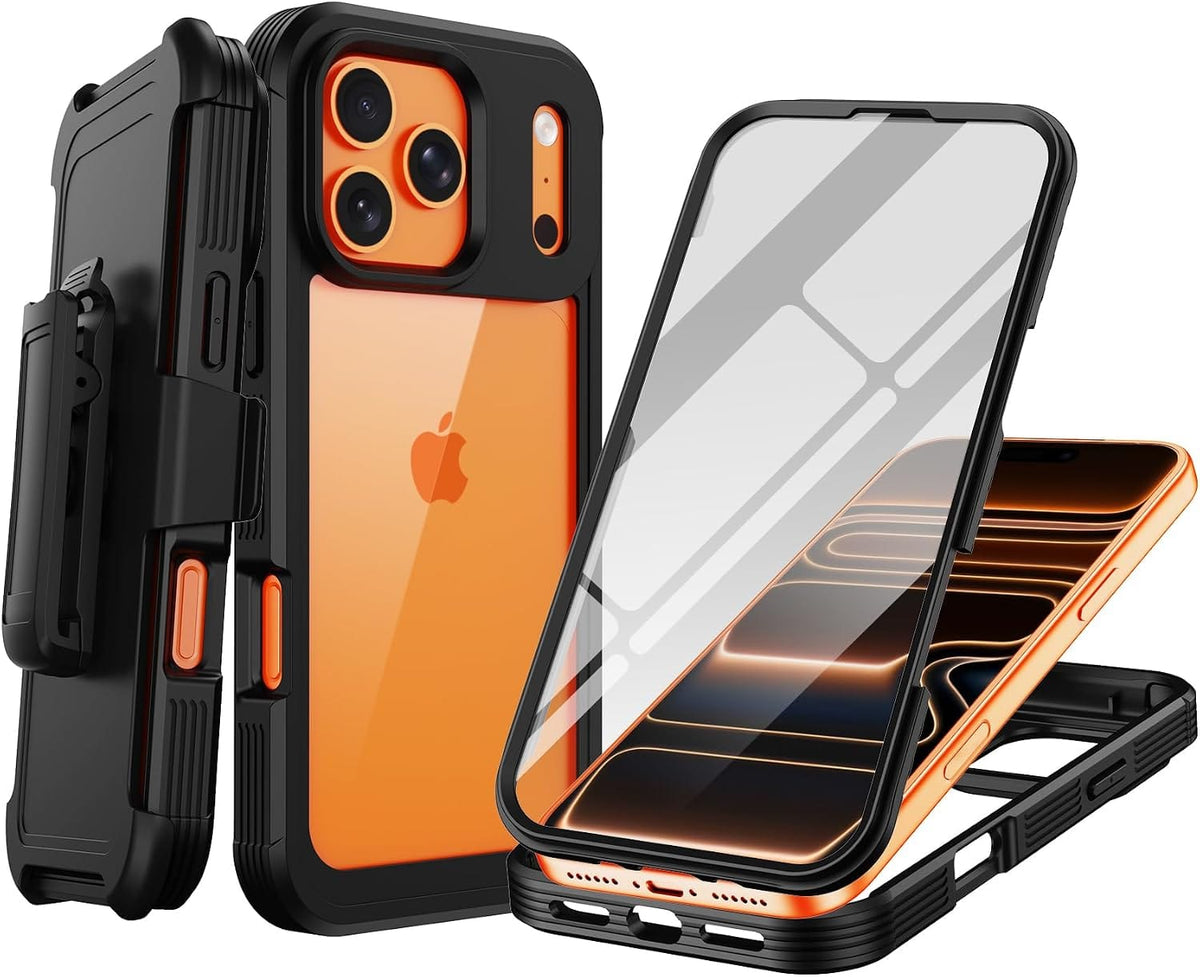 Best iPhone 17 Pro Max Belt Clip Case 2026: Full-Body Holster with Built-In Screen Protector - Gorilla Cases