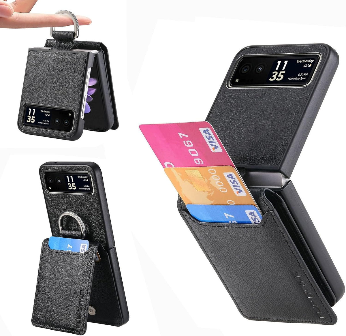 Best Motorola Razr Plus 2023 Wallet Case 2026: Luxury PU Leather Card Holder - Gorilla Cases