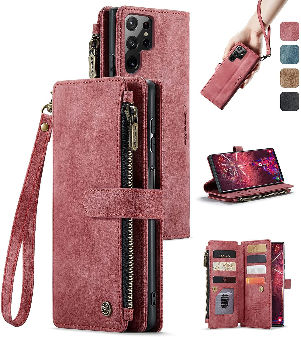 Best Samsung Galaxy S22 Ultra Wallet Case 2026: Leather Card Holder Folio - Gorilla Cases