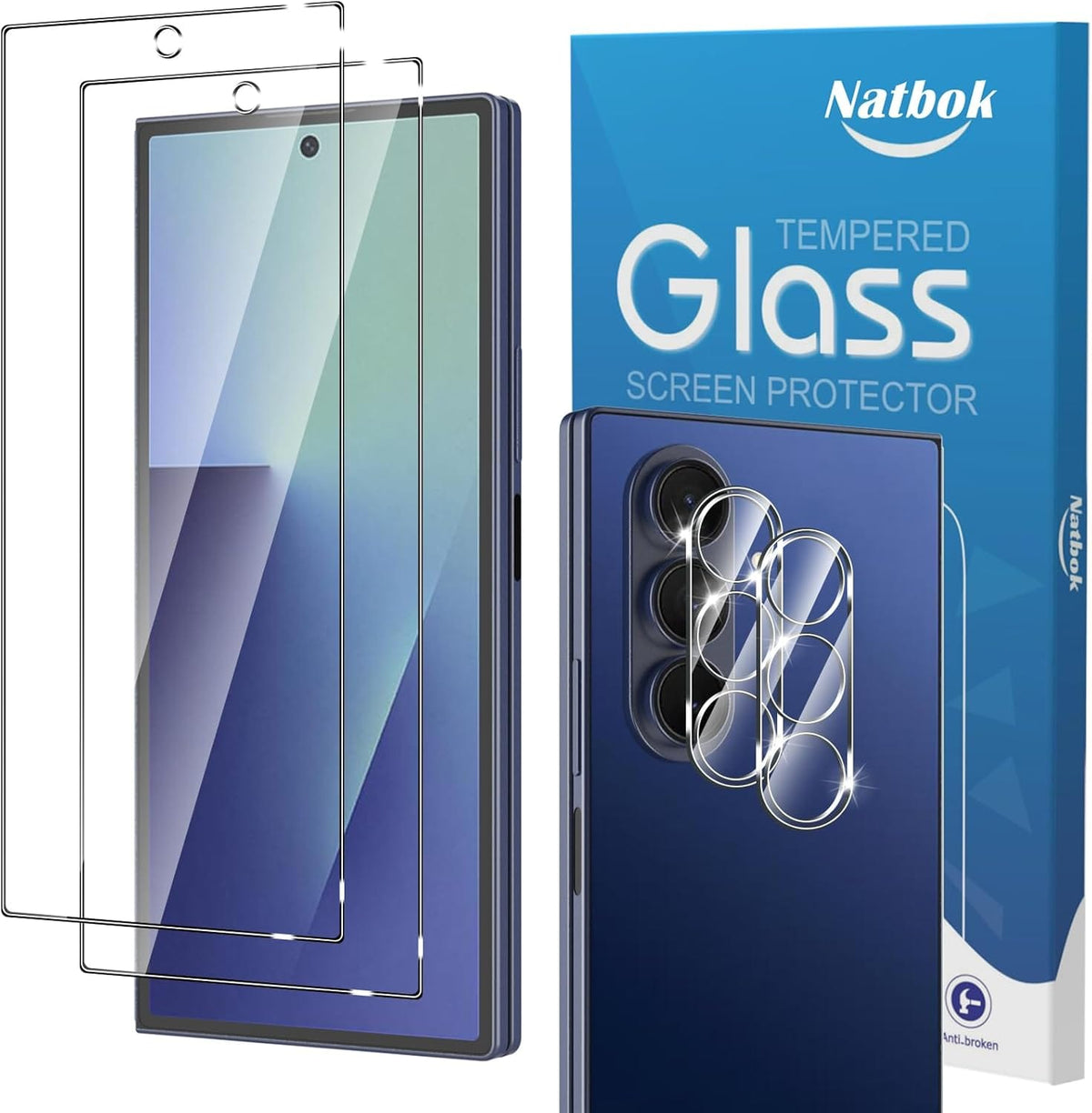 Camera Lens Protector for Galaxy Z Fold 8 Ultra: 9H Tempered Glass 2-Pack - Gorilla Cases