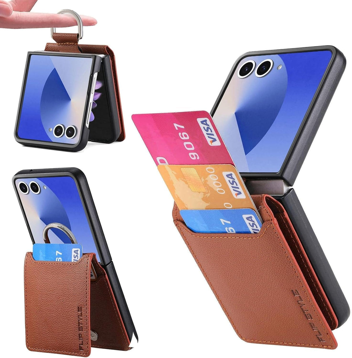 Galaxy Z Flip 7 wallet case with card holder