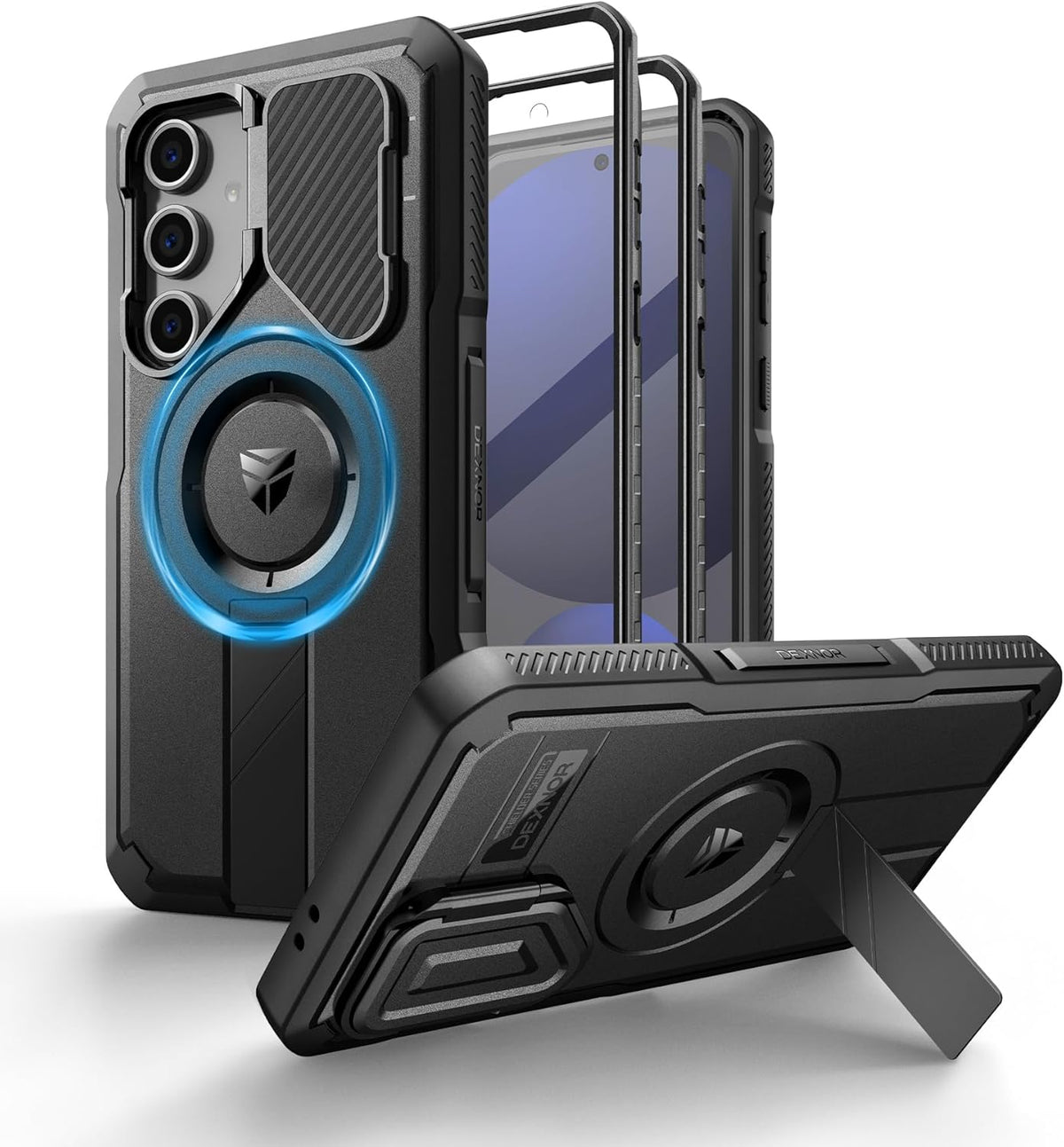Galaxy S24 FE rugged case with slide camera cover and kickstand